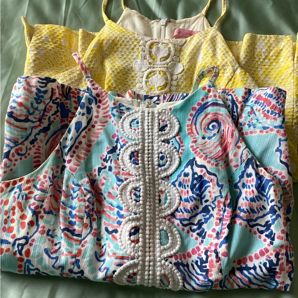 Lilly Pulitzer Summer Prints Sleeveless Cotton lined blouses size 6 Original